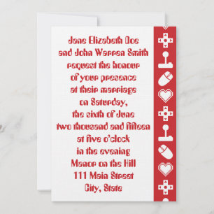 Multiplayer Mode in Cherry Wedding Invitation Kaart