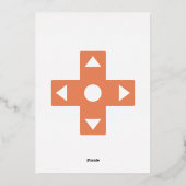 Multiplayer Mode in Coral Folie Invitation Folie Uitnodiging (Achterkant)