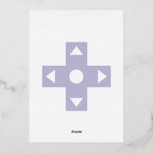 Multiplayer Mode in Lavendel Folie Invitation Uitnodiging (Achterkant)