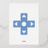 Multiplayer Mode in Periwinkle Folie Invitation Folie Uitnodiging (Achterkant)