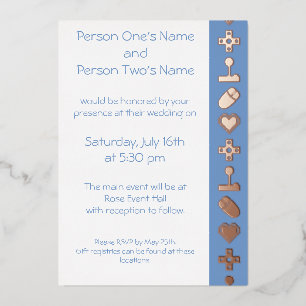 Multiplayer Mode in Periwinkle Folie Invitation Uitnodiging