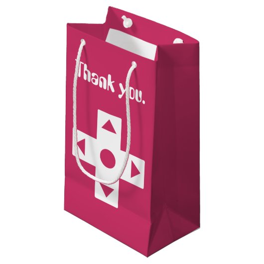 Multiplayer Mode in Raspberry Gift Bag Klein Cadeauzakje (Voorkant Gekanteld)