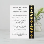 Multiplayer Modus in Black Foil Invitation Folie Uitnodiging (Staand Voorkant)