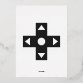 Multiplayer Modus in Black Foil Invitation Folie Uitnodiging (Achterkant)