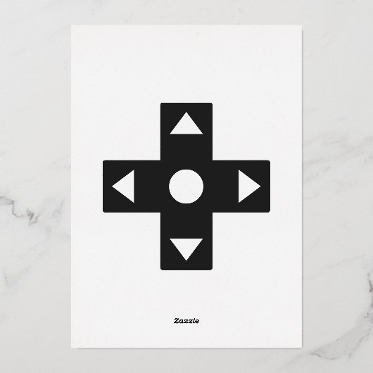 Multiplayer Modus in Black Foil Invitation Folie Uitnodiging (Achterkant)