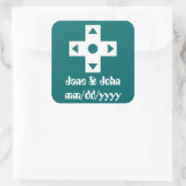 Multiplayer-modus in Blauwgroen sticker (Tas)
