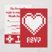 Multiplayer-modus in Cherry RSVP-kaart RSVP Kaartje (Voorkant / Achterkant)