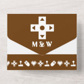 Multiplayer Modus in Chocolade All In One Uitnodiging (Achterkant)