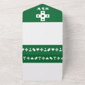 Multiplayer-modus in groen all in one uitnodiging (Buitenkant)