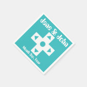 Multiplayer-modus in Turquoise Napkins Servetten (Hoek)