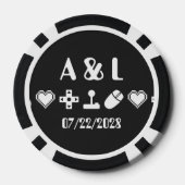 Multiplayer-modus in zwart poker chips (Achterkant)