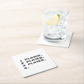 MULTIPLAYER VIERKANTE KARTONNEN ONDERZETTER (Insitu)