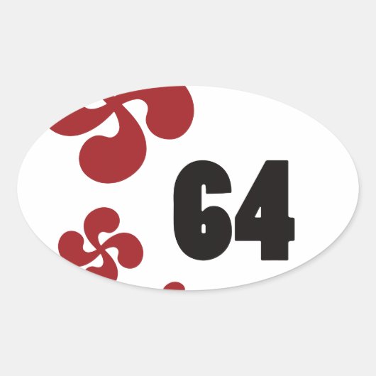 Multiple croix64.ai ovale sticker (Voorkant)