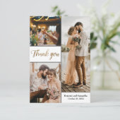 Multiple Elegant Wedding Foto bedankt (Staand voorkant)