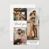 Multiple Elegant Wedding Foto bedankt (Voorkant / Achterkant)