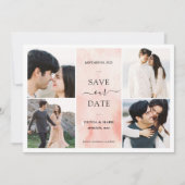 Multiple Foto's Waterverf Bar Save The Date (Voorkant)