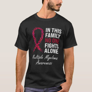 Multiple Myeloma Awareness Burgundy Ribbon Family T-shirt