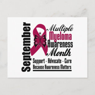 Multiple Myeloma Awareness Month Butterfly v5 Briefkaart