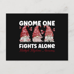Multiple Myeloma Cancer Burgundy Ribbon Gnome Briefkaart