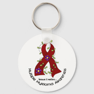 Multiple Myeloma FLOWER RIBBON 1 Sleutelhanger