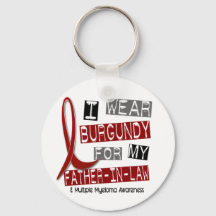 MULTIPLE MYELOMA I Draag Burgundy Vader-in-Law Sleutelhanger