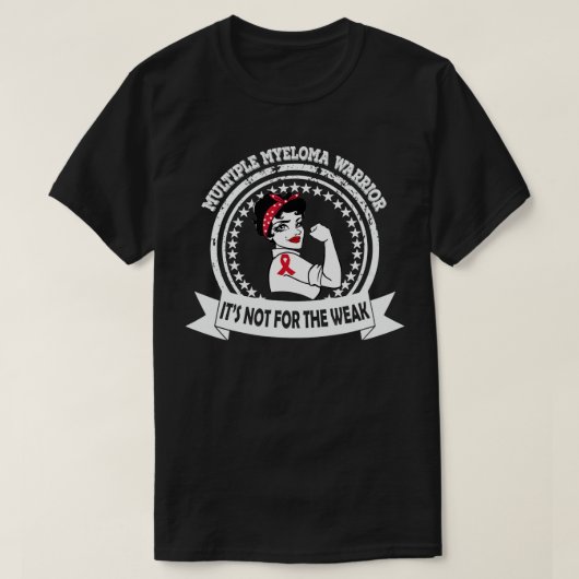 Multiple Myeloma Warrior MaRibbon Awareness T-shirt (Design voorkant)