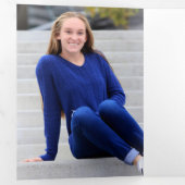 Multiple Photo Afstuderen Announcement Trifold Drieluik Aankondiging (Binnenzijde eerst)