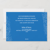 Multiple Photo Blue Merry kerstfeestay Kaart (Achterkant)