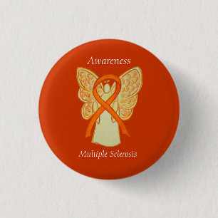 Multiple sclerose Angel Awareness Ribbon Pins Ronde Button 3,2 Cm