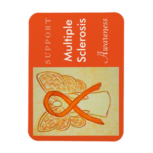 Multiple Sclerose Awareness Angel Custom Magnet Magneet (Verticaal)