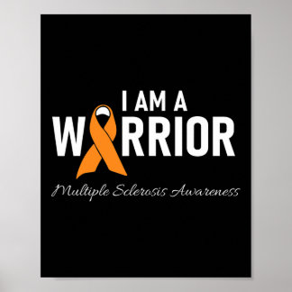 Multiple Sclerose Awareness Oranje lint Mannen WOM Poster
