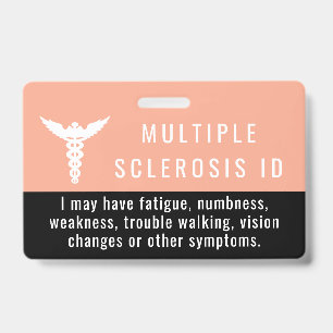 Multiple Sclerose bewustzijn ID geduld pvc badge
