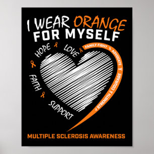 Multiple sclerose Kleding Vrouwen Mannen MS Awaren Poster