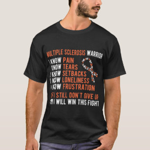 Multiple sclerose krijger MS bewustzijn grappig T-shirt