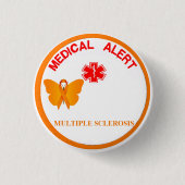 MULTIPLE SCLEROSE medische Alert Button (Voorkant)
