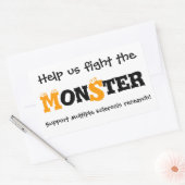 Multiple Sclerose Monster-Sticker Rechthoekige Sticker (Envelop)