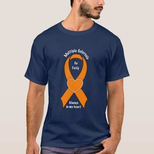 Multiple sclerose, MS, naam  lint T-shirt (Voorkant)