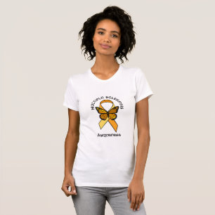 Multiple sclerose Oranje bewustzijnsvlinder T-shirt