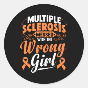 Multiple sclerose verward met het verkeerde ronde sticker