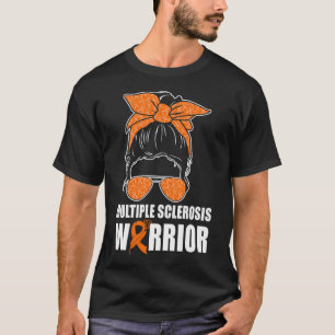 Multiple Sclerosis Awareness Een rommelige Bun MS T-shirt