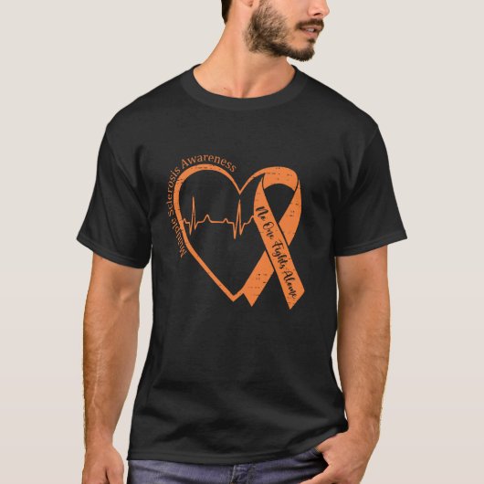Multiple Sclerosis Awareness MS Awareness Heart Su T-shirt (Voorkant)