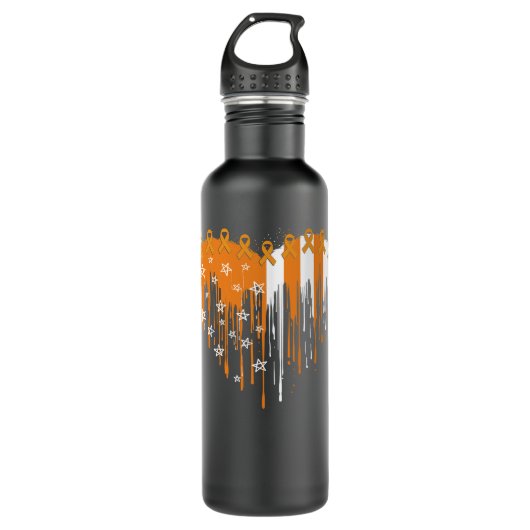 Multiple Sclerosis Awareness MS Leukemia Heart Pai Waterfles (Voorkant)