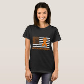 Multiple Sclerosis Awareness - Ribbon Flag T-shirt (Voorkant volledig)
