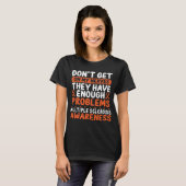 Multiple Sclerosis Ribbon Orange MS Awareness Day T-shirt (Voorkant volledig)