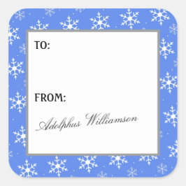 Multiple Snowflakes Christmas Gift Label