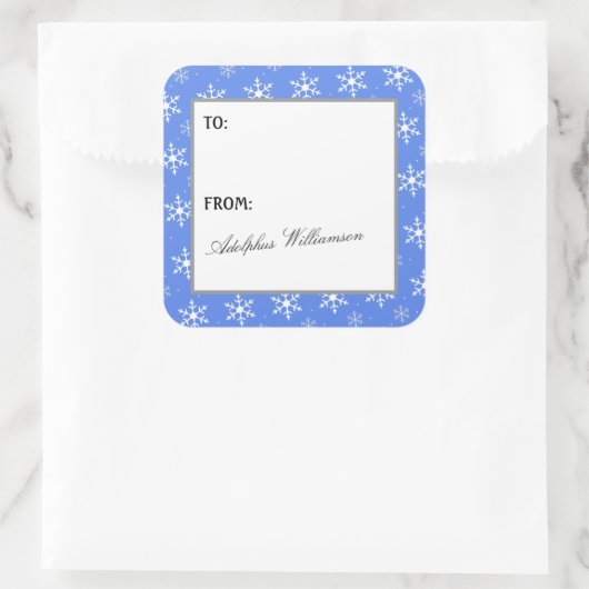 Multiple Snowflakes Christmas Gift Label (Tas)