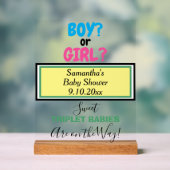 Multiples Baby shower rose bleu jaune vert NOM (Neutre)