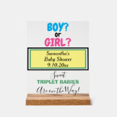 Multiples Baby shower rose bleu jaune vert NOM (Recto)