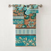 Multiples Motifs, Turquoise, Vert, Rouille, Or, Fl (En situation)