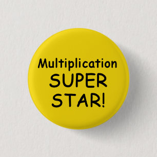 Multiplicatie Super Star-Button Ronde Button 3,2 Cm